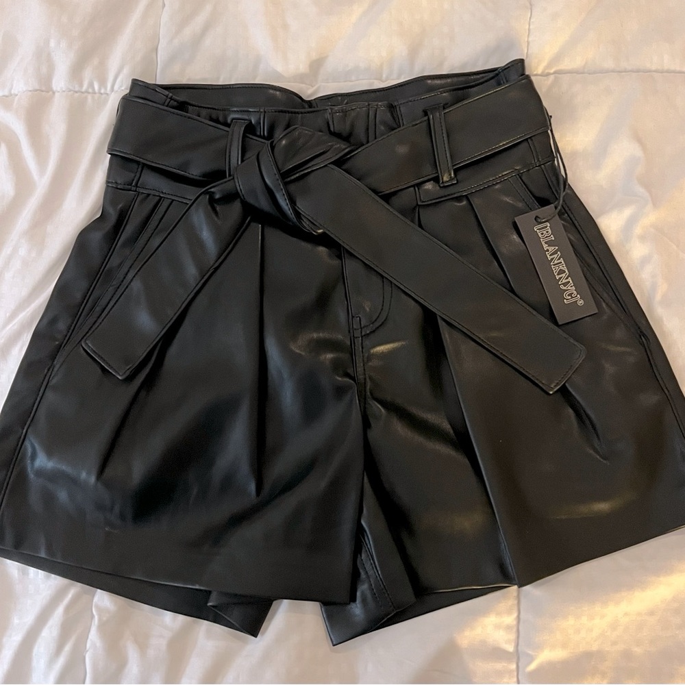 Vegan Leather Blank NYC Shorts